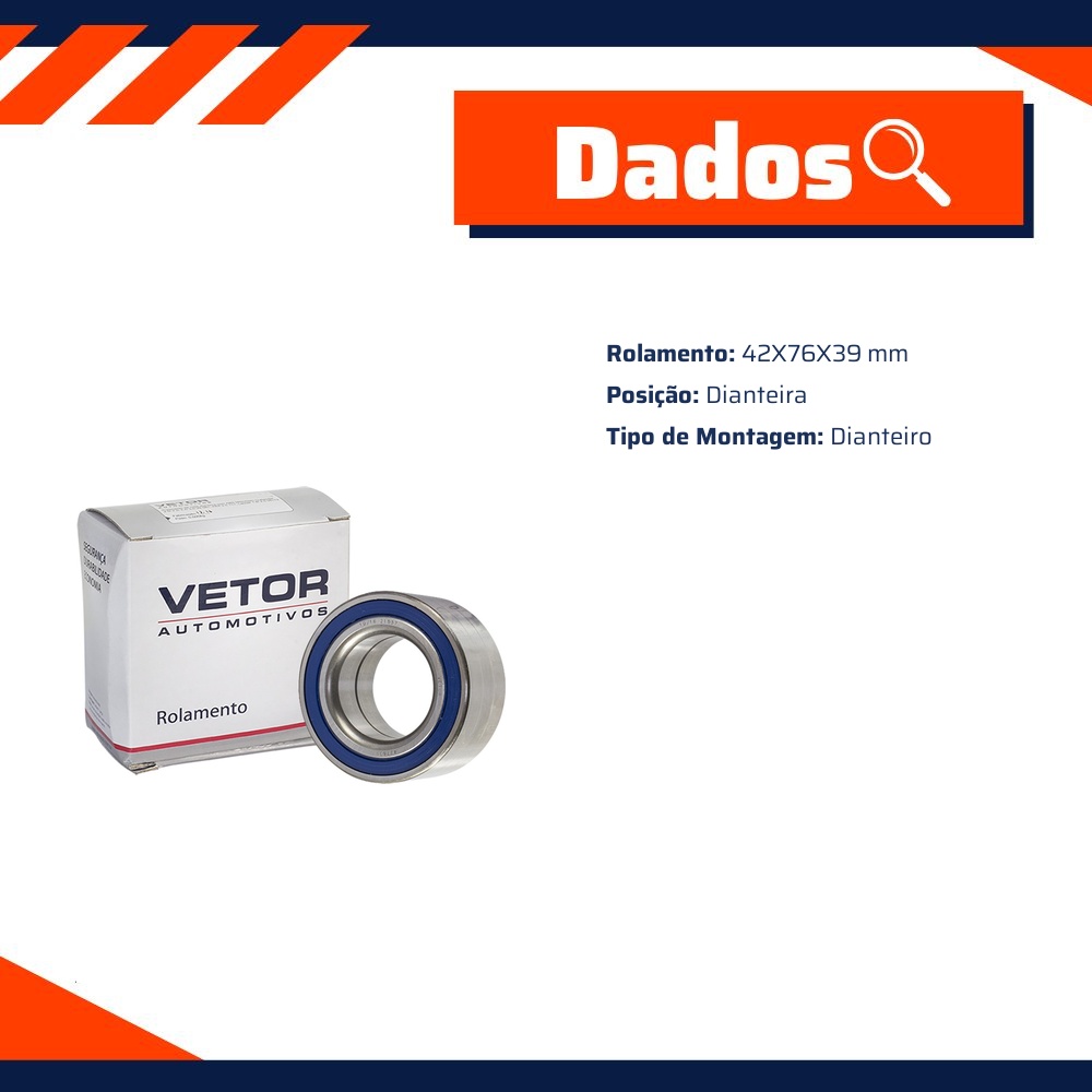 Rolamento da Roda Dianteira - Vetor - 427639