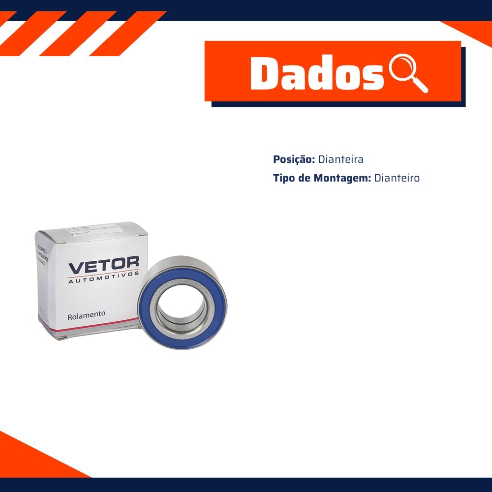 Rolamento da Roda Dianteira - Vetor - 311396