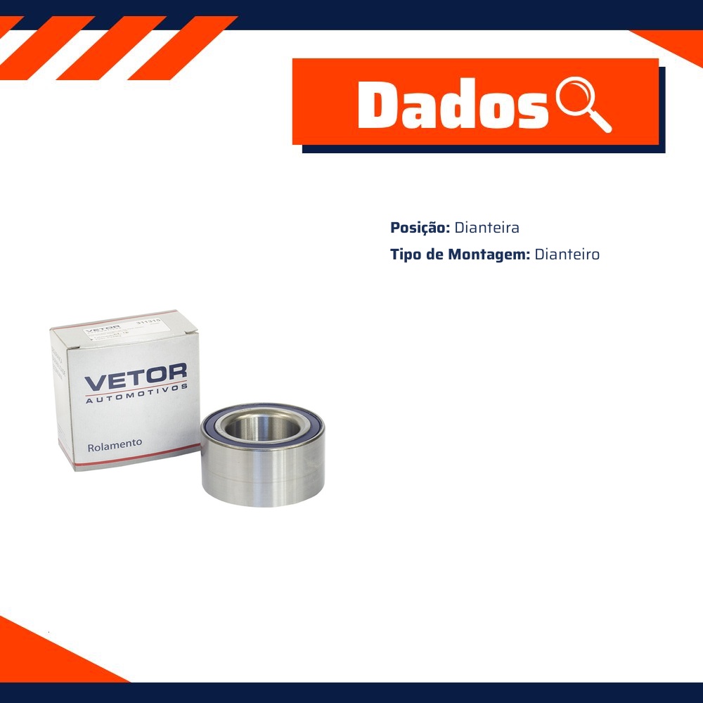 Rolamento da Roda Dianteira - Vetor - 311315