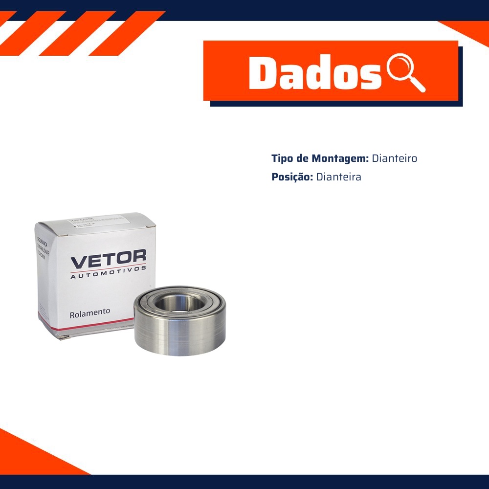 Rolamento da Roda Dianteira - Vetor - 40574