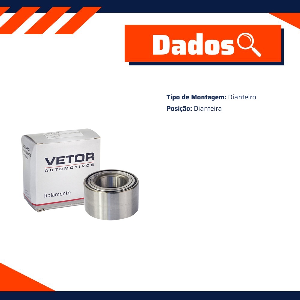 Rolamento da Roda Dianteira - Vetor - 401288