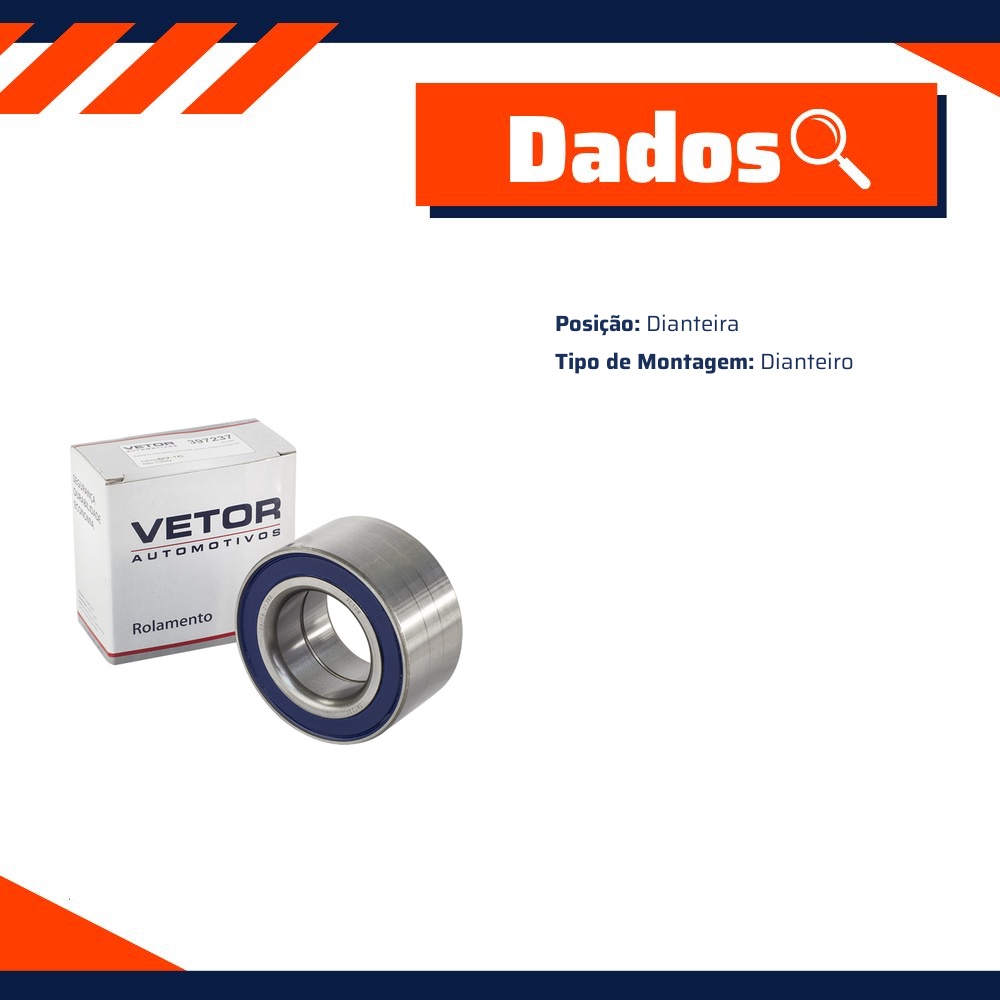 Rolamento da Roda Dianteira - Vetor - 397237