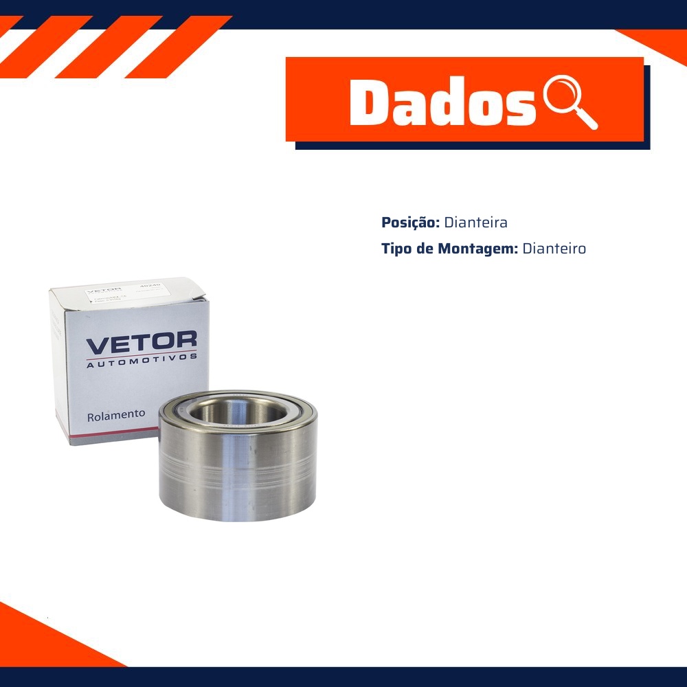 Rolamento da Roda Dianteira - Vetor - 40240