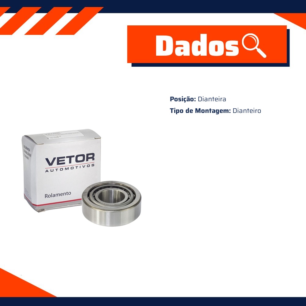 Rolamento da Roda Dianteira Chevrolet Silverado e Ford Ranger - Vetor - 67048/10
