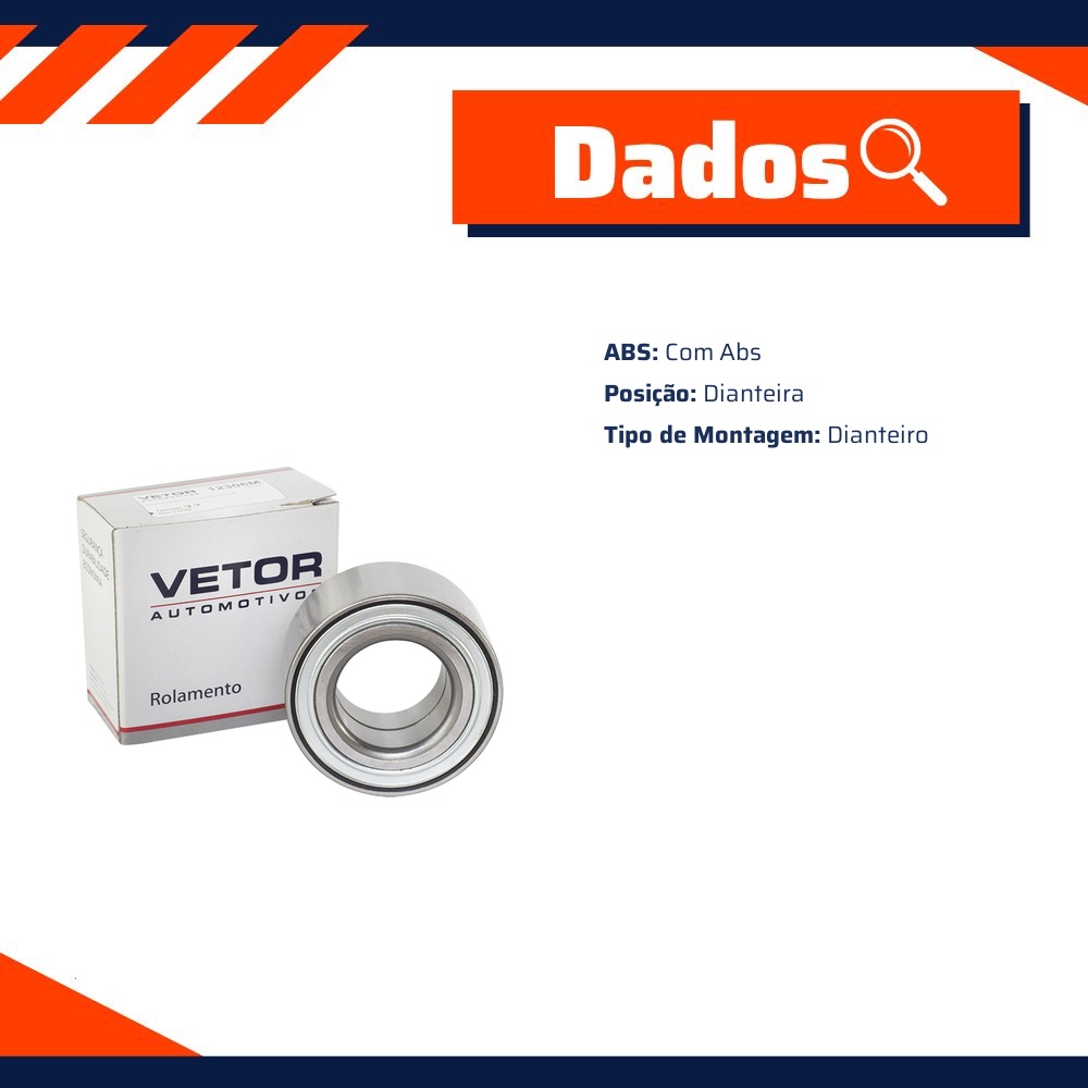Rolamento da Roda Dianteira com ABS - Vetor - 12306M