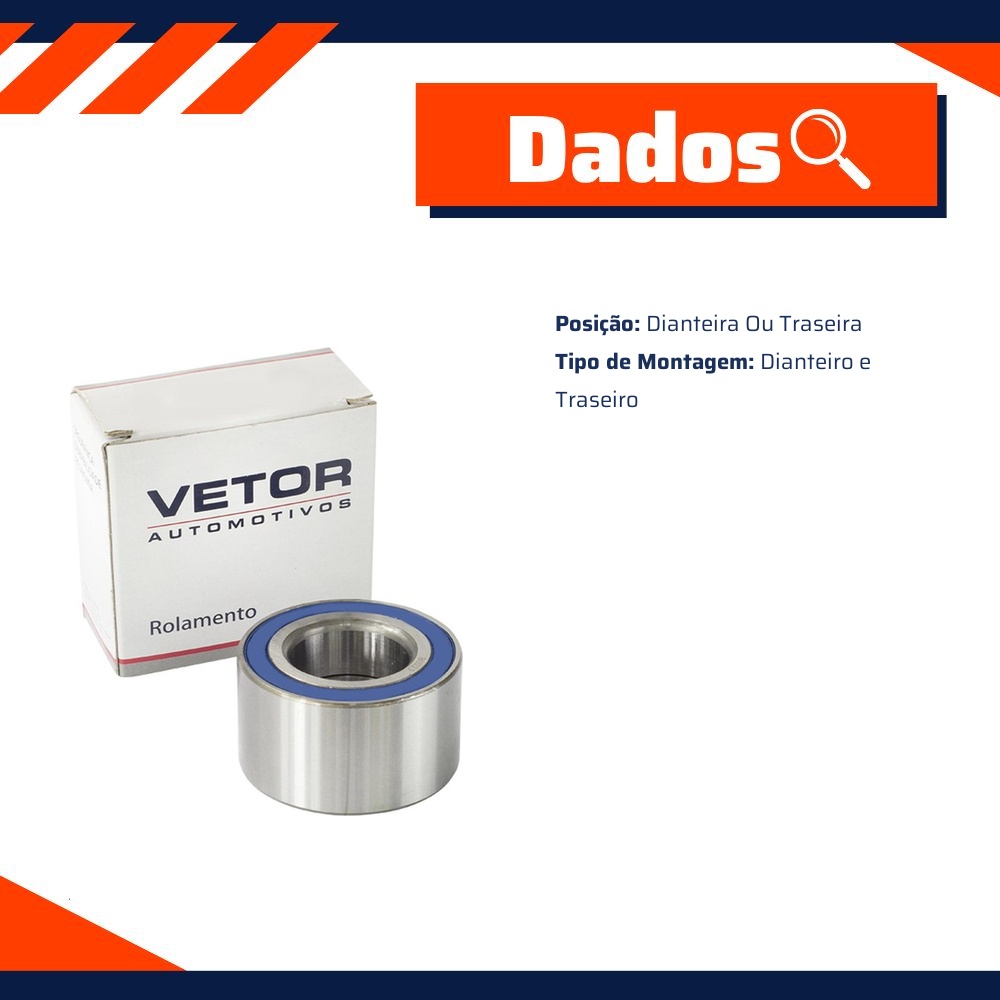 Rolamento da Roda Dianteira ou Traseira - Vetor - 633815