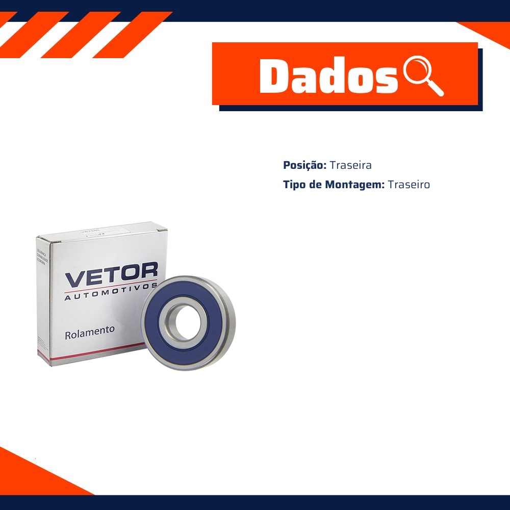 Rolamento da Roda Traseira - Vetor - V6302