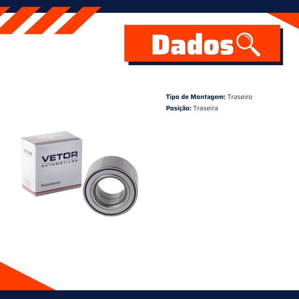 Rolamento da Roda Traseira para Nissan X-TRAIL - Vetor - 437945