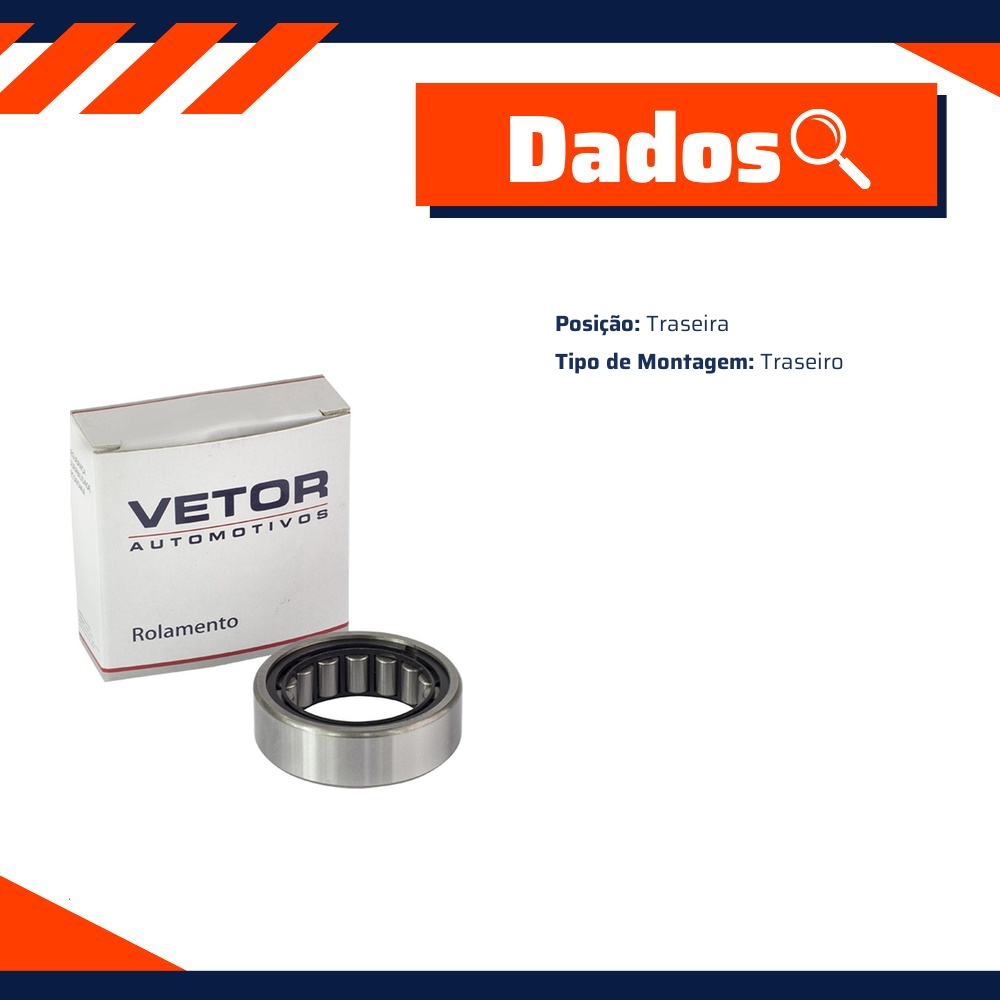 Rolamento da Roda Traseira - Vetor - 45698