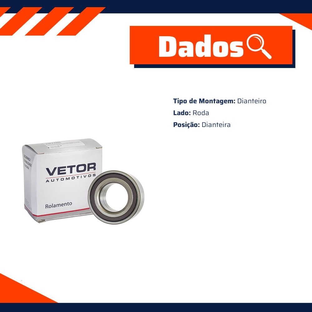 Rolamento Dianteiro para Audi Q7 e Volkswagen Touareg - Vetor - 519650M