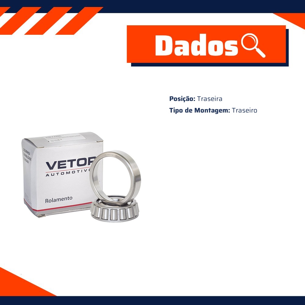 Rolamento do Diferencial Pinhão Traseiro para Toyota Bandeirante - Vetor - 30308