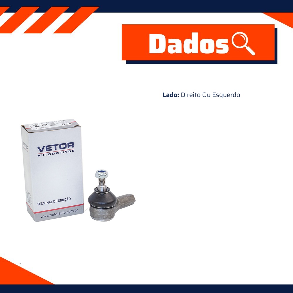 Terminal de Direção Direito ou Esquerdo - Vetor - Vtd137