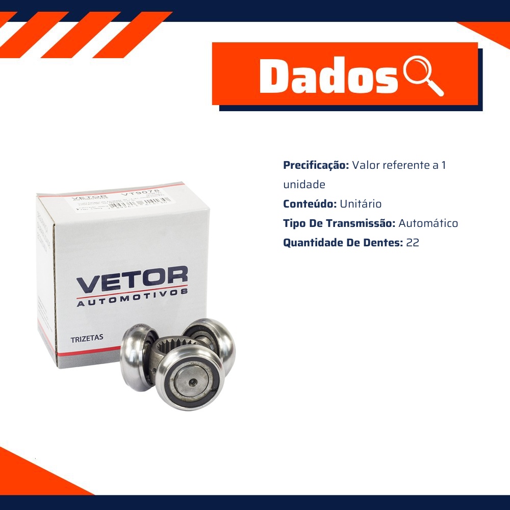 Trizeta Câmbio Automático - Vetor - Vt9078