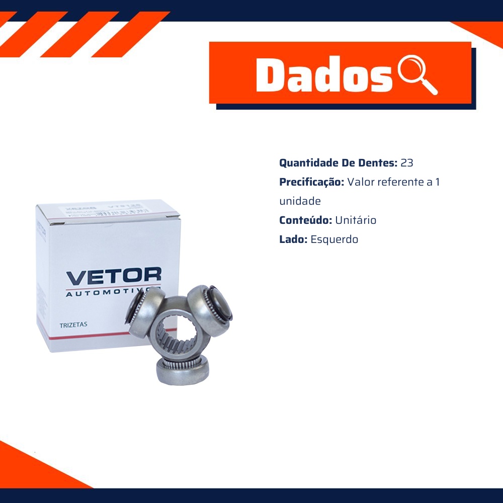 Trizeta Esquerda para Chrysler PT Cruiser - Vetor - Vt9129