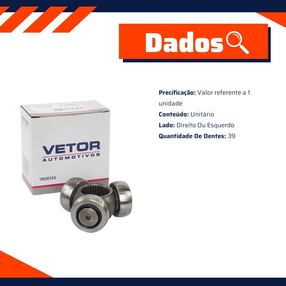 Trizeta Lado Direito ou Esquerdo - Vetor - Vt9007