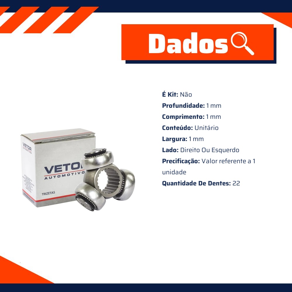 Trizeta Lado Direito ou Esquerdo - Vetor - Vt9019