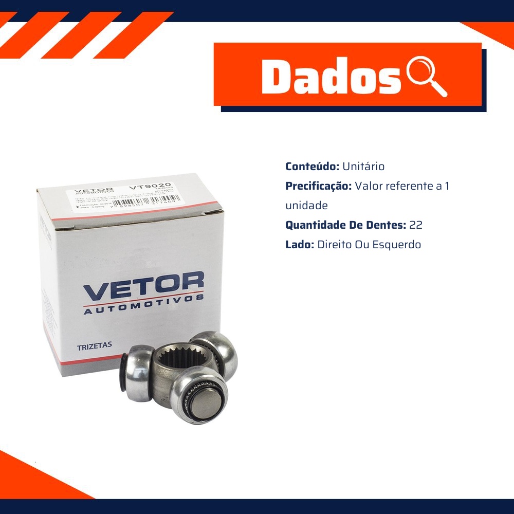Trizeta Lado Direito ou Esquerdo - Vetor - Vt9020