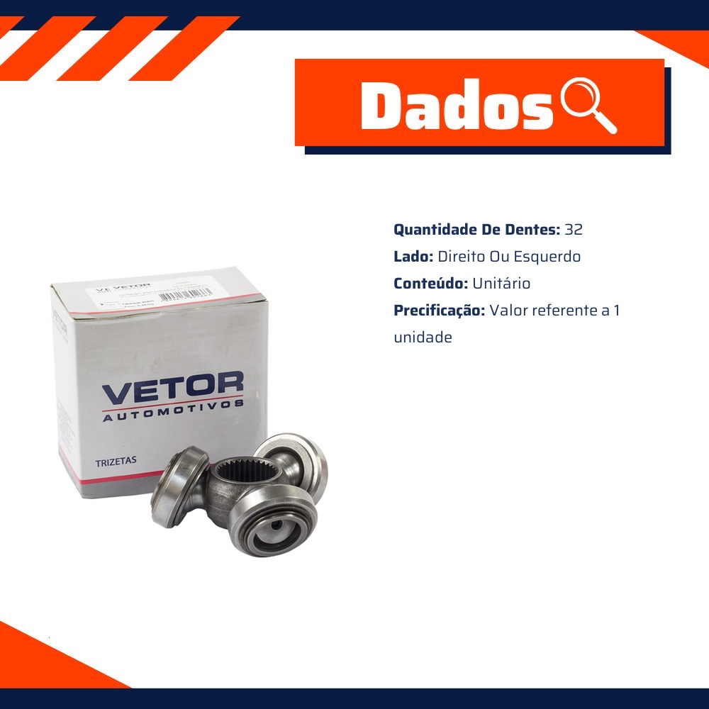 Trizeta Direita ou Esquerda para Honda CR-V - Vetor - Vt9052