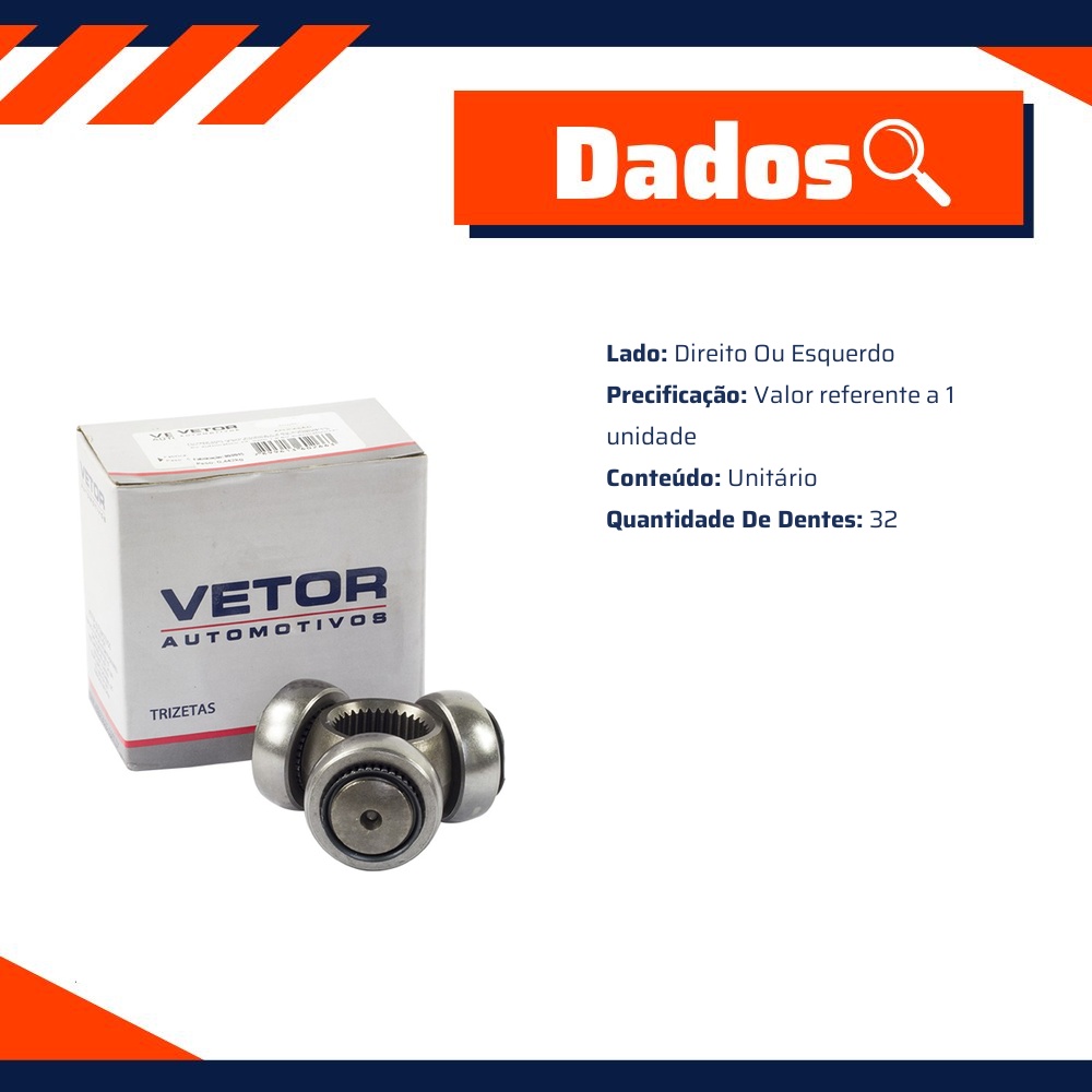 Trizeta Direita ou Esquerda para Toyota Camry - Vetor - Vt9060