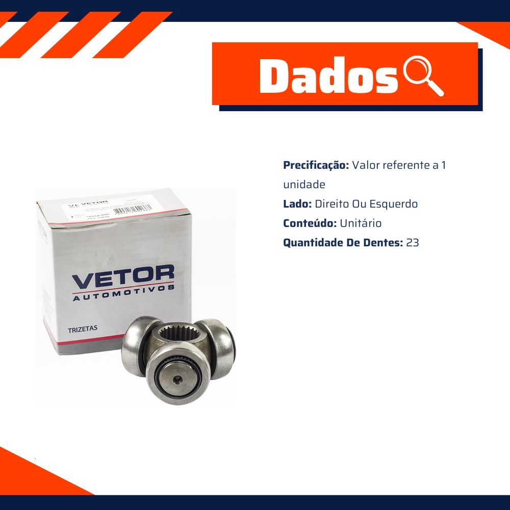 Trizeta Direita ou Esquerda para Toyota Corolla - Vetor - Vt9057