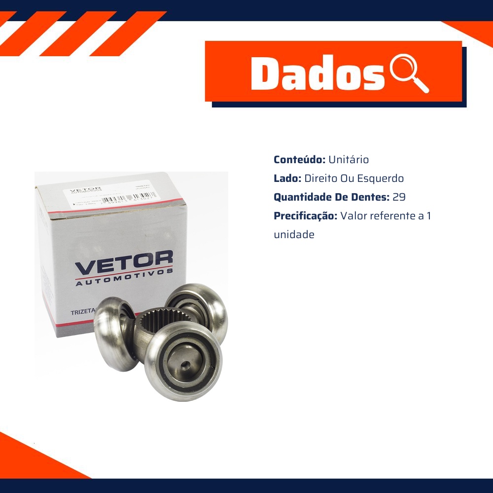Trizeta Direita ou Esquerda para Toyota Hilux - Vetor - Vt9058
