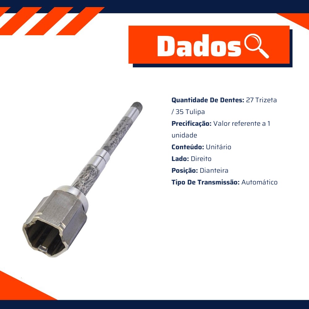Tulipa Dianteira Direita Câmbio Automático - Vetor - Vt5531