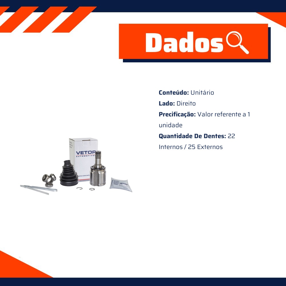 Tulipa Direita para Honda City e FIT - Vetor - Vt5501
