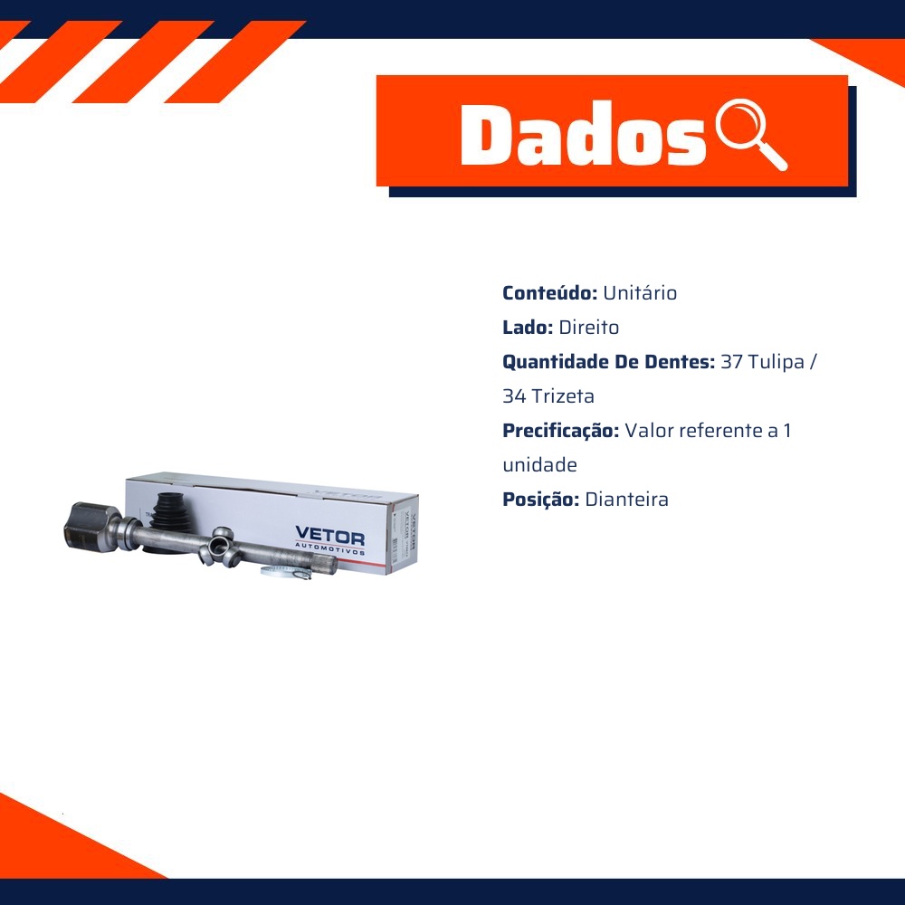 Tulipa Direita para Peugeot 408 - Vetor - Vt5673