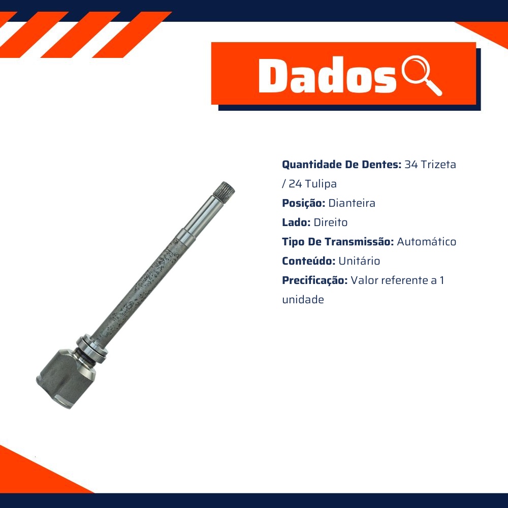 Tulipa Dianteira Direita Câmbio Automático - Vetor - Vt5391