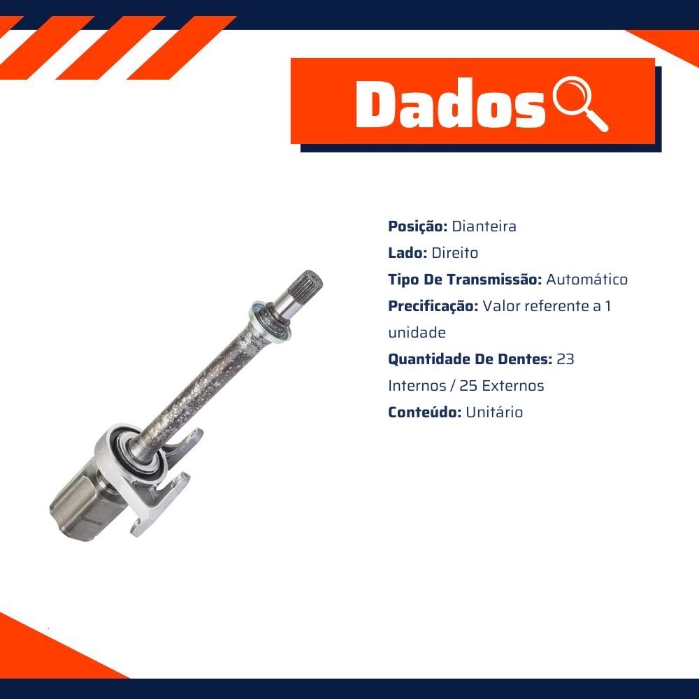 Tulipa Direita Câmbio Automático para Honda Civic - Vetor - Vt5497