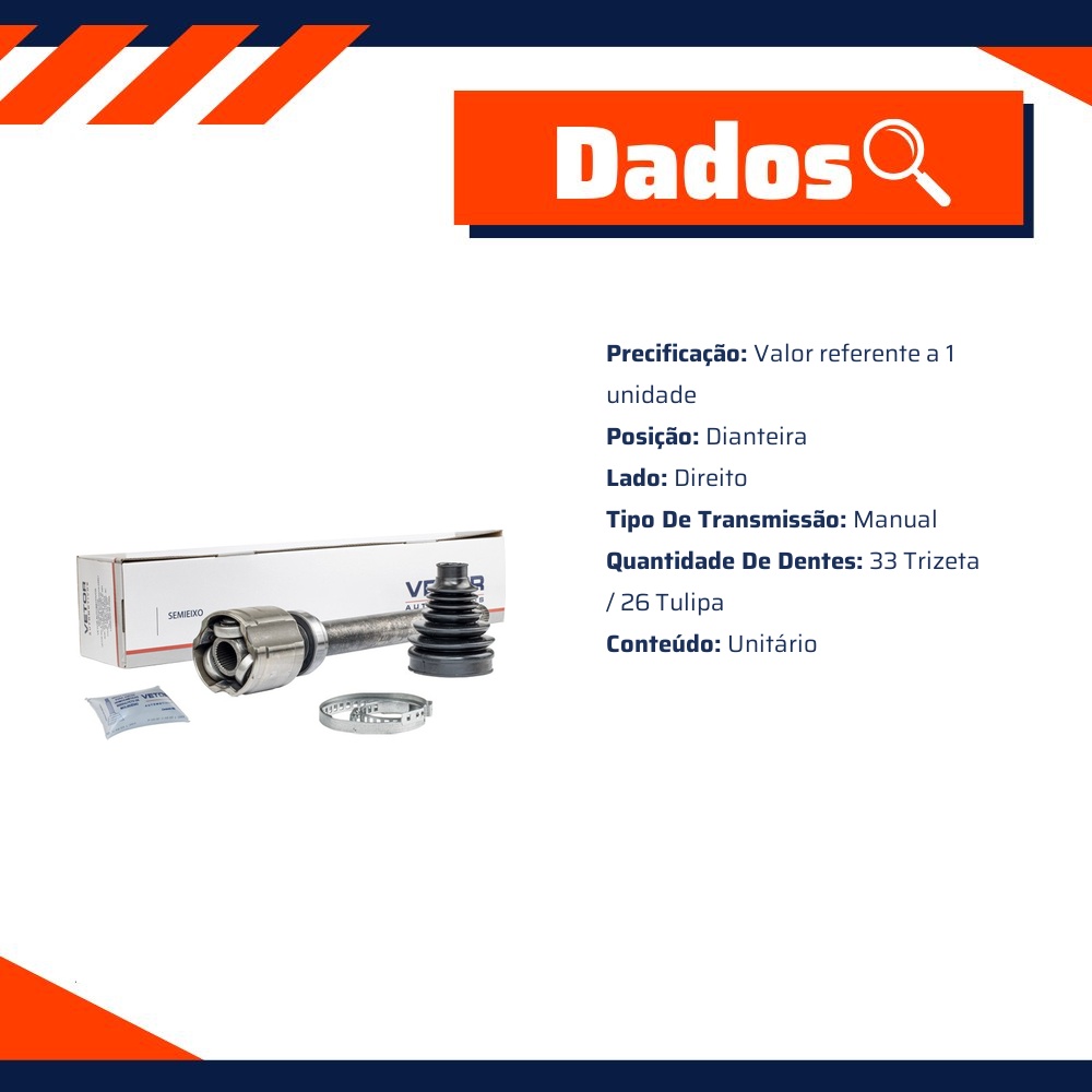 Tulipa Direita Câmbio Manual para Renault Fluence - Vetor - Vt5621