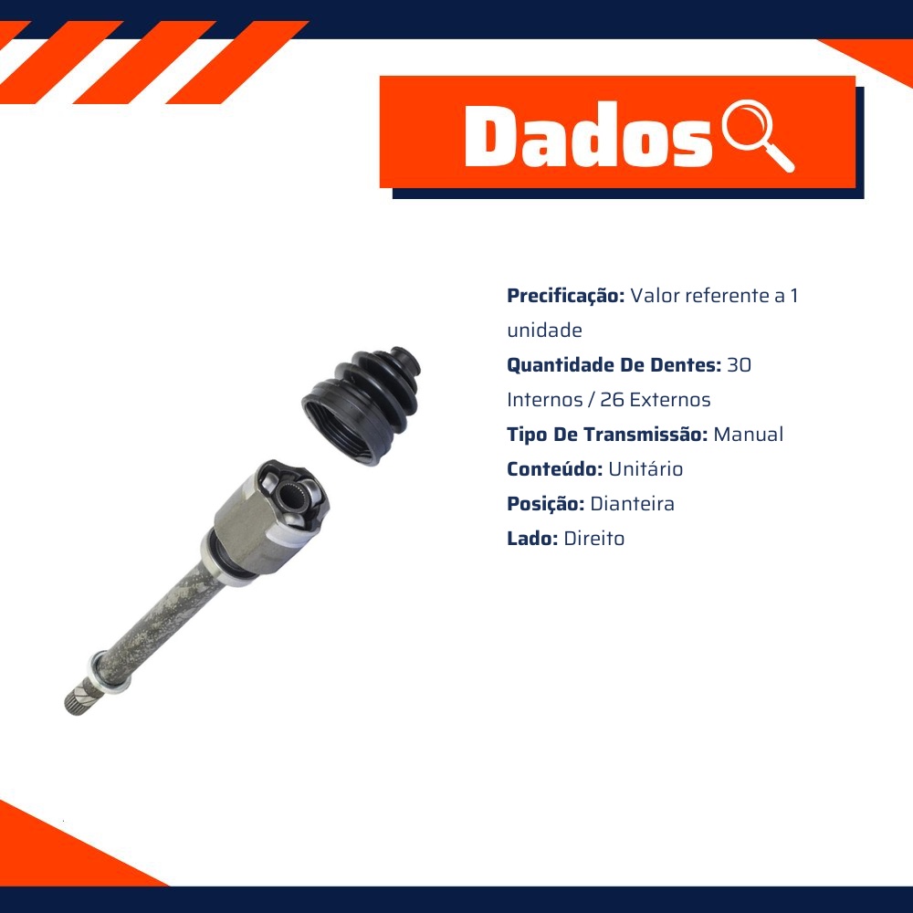 Tulipa Direita Câmbio Manual para Renault Megane - Vetor - Vt5859