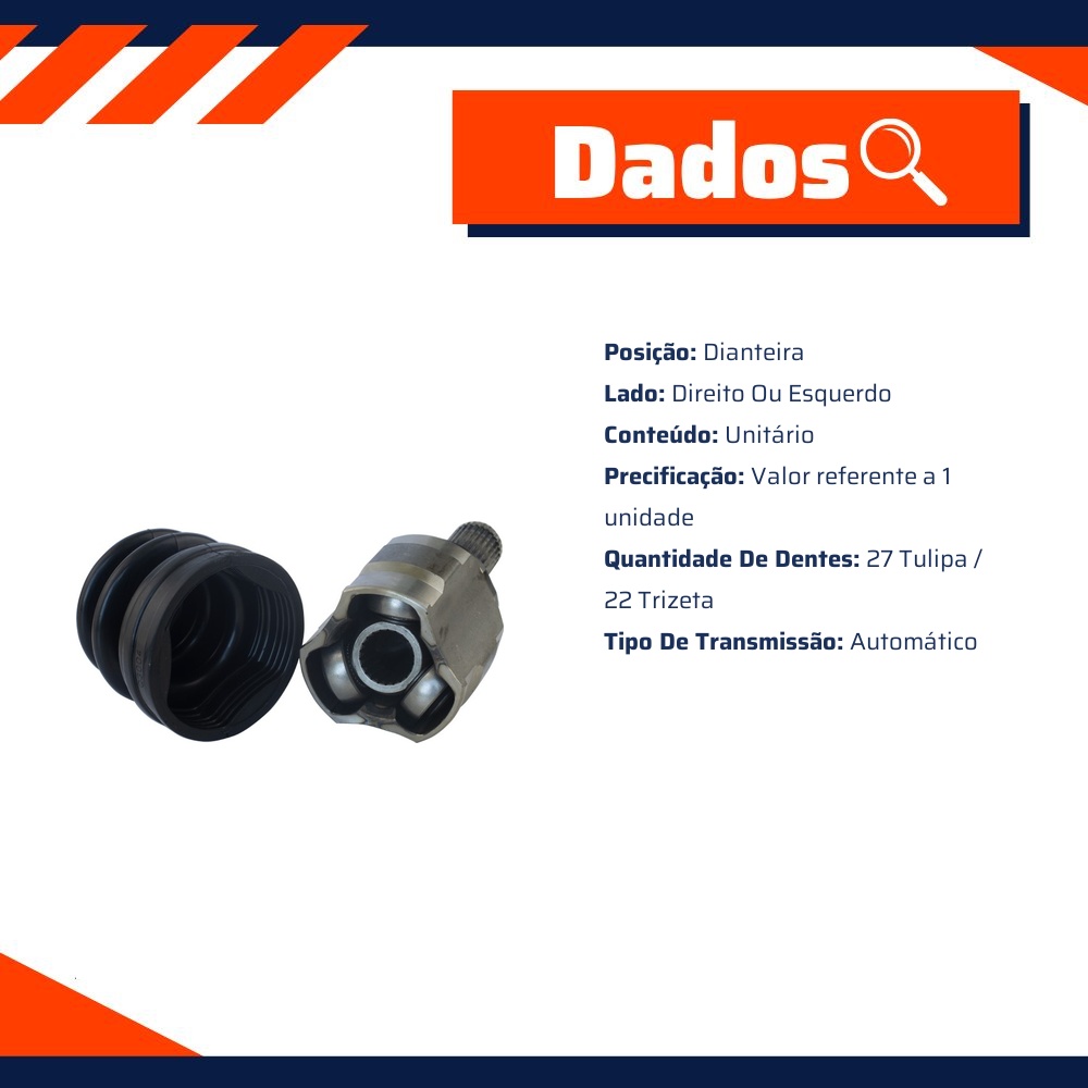 Tulipa Direita ou Esquerda Câmbio Automático para KIA Cerato - Vetor - Vt5724
