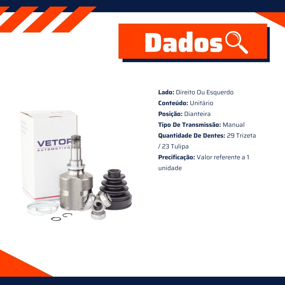 Tulipa Direita ou Esquerda Câmbio Manual para Toyota Corolla - Vetor - Vt5458