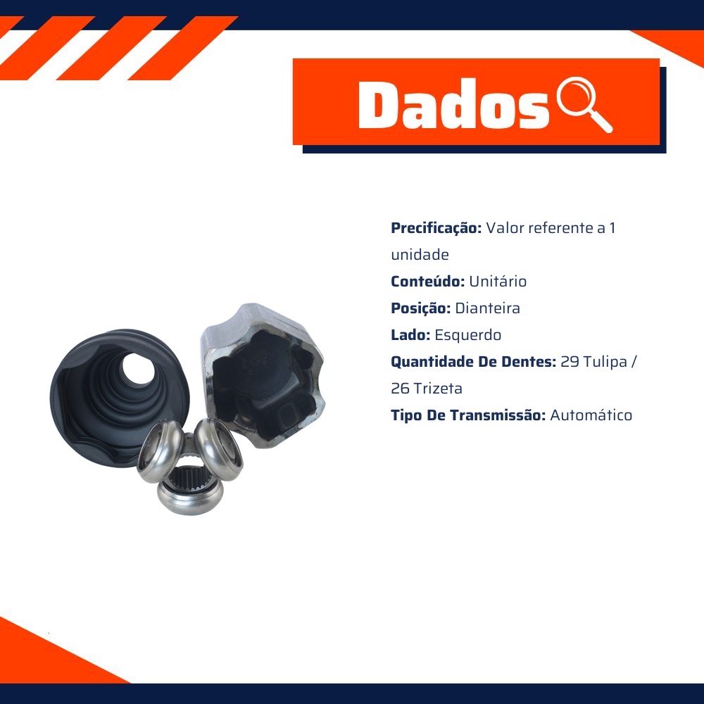 Tulipa Esquerda Câmbio Automático para Dodge Journey - Vetor - Vt5687