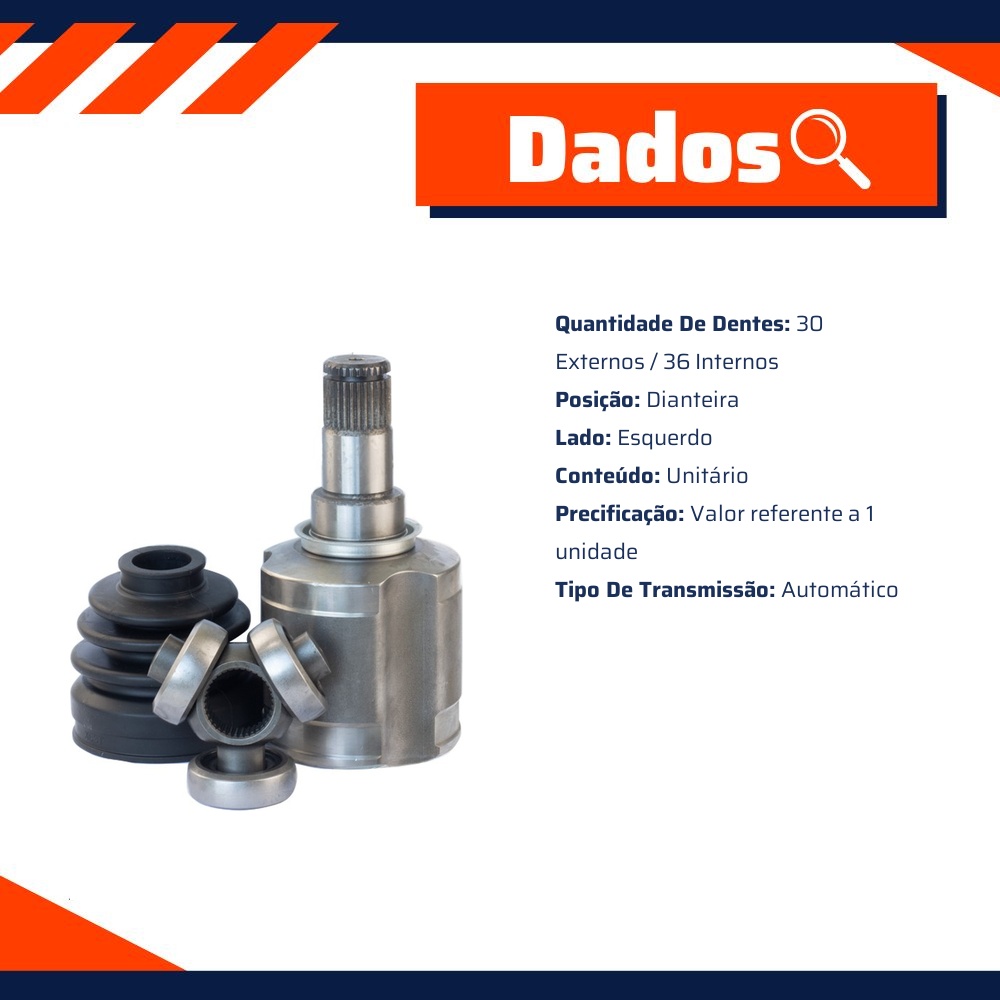 Tulipa Esquerda Câmbio Automático para Mitsubishi Outlander - Vetor - Vt5761