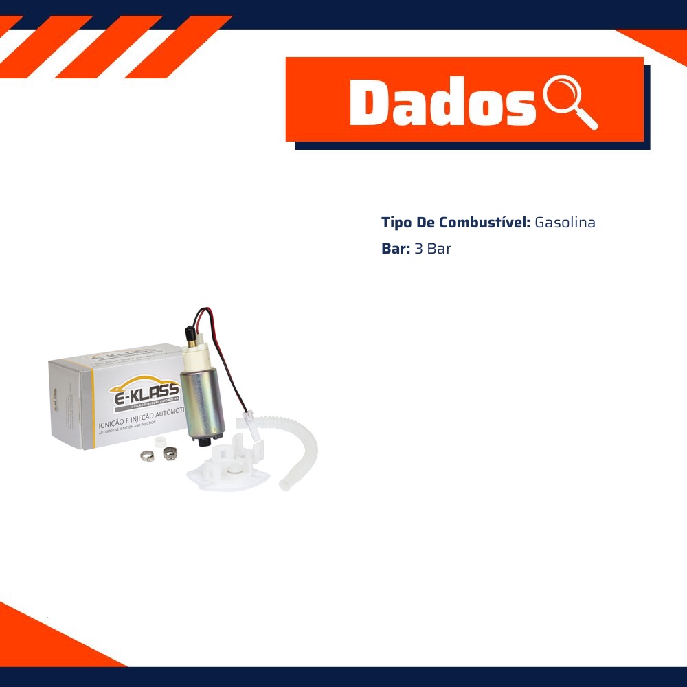 Bomba de Combustível 3,0 Bar para Ford Fusion - E-Klass - Ebc1100