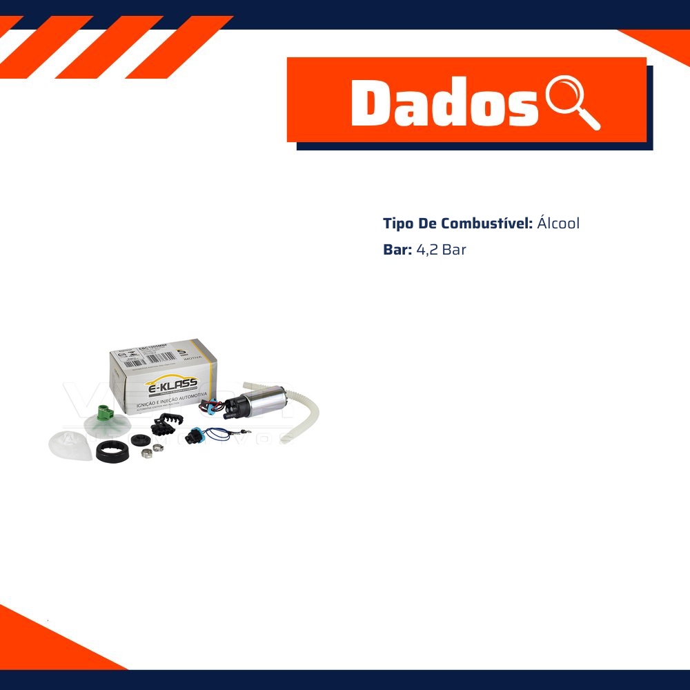 Bomba Eletrica de Combustível 4,2 Bar para Fiat Palio - E-Klass - Ebc1005Mbf
