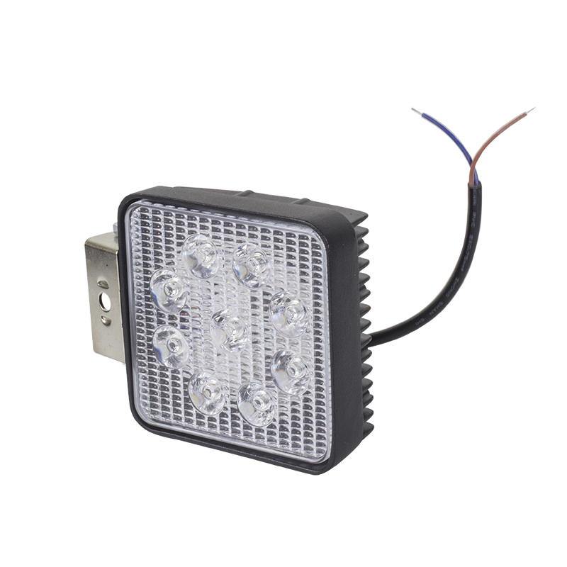 Kit Farol Auxiliar Quadrado 9 LEDs 12V/24V 33W - Teslla - Tk1001A