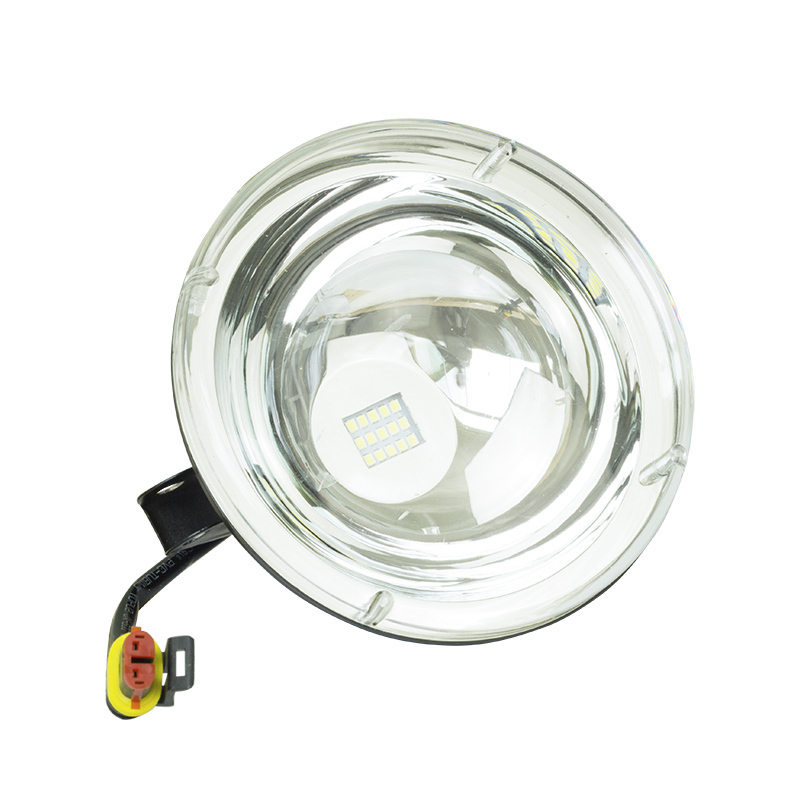 Kit Farol Auxiliar Redondo 15 LEDs 12V/24V - Teslla - Tk1001L