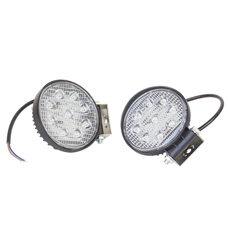 Kit Farol Auxiliar Redondo 9 LEDs 12V/24V 29W - Teslla - Tk1001M