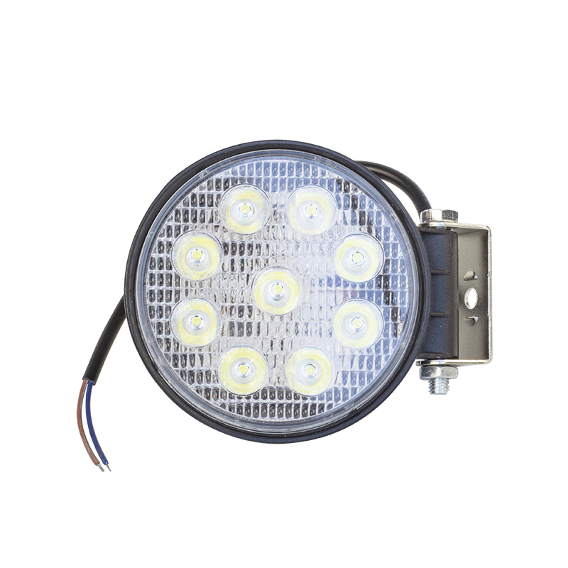 Kit Farol Auxiliar Redondo 9 LEDs 12V/24V 29W - Teslla - Tk1001M