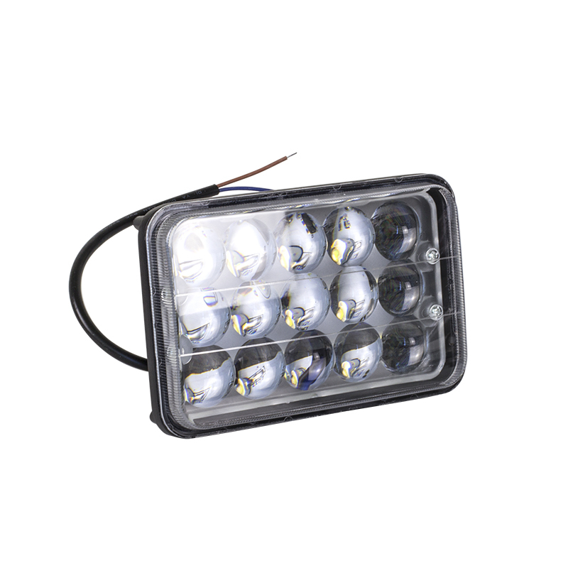 Kit Farol Auxiliar Retangular 15 LEDs 12V/24V 48W - Teslla - Tk1001B