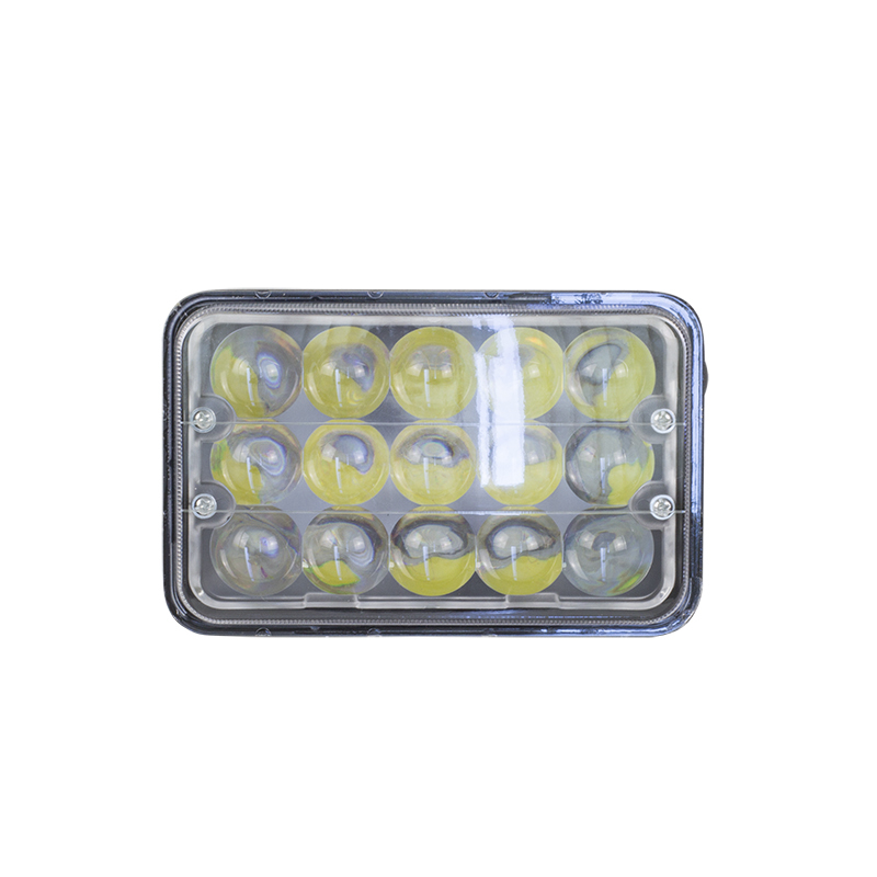 Kit Farol Auxiliar Retangular 15 LEDs 12V/24V 48W - Teslla - Tk1001B