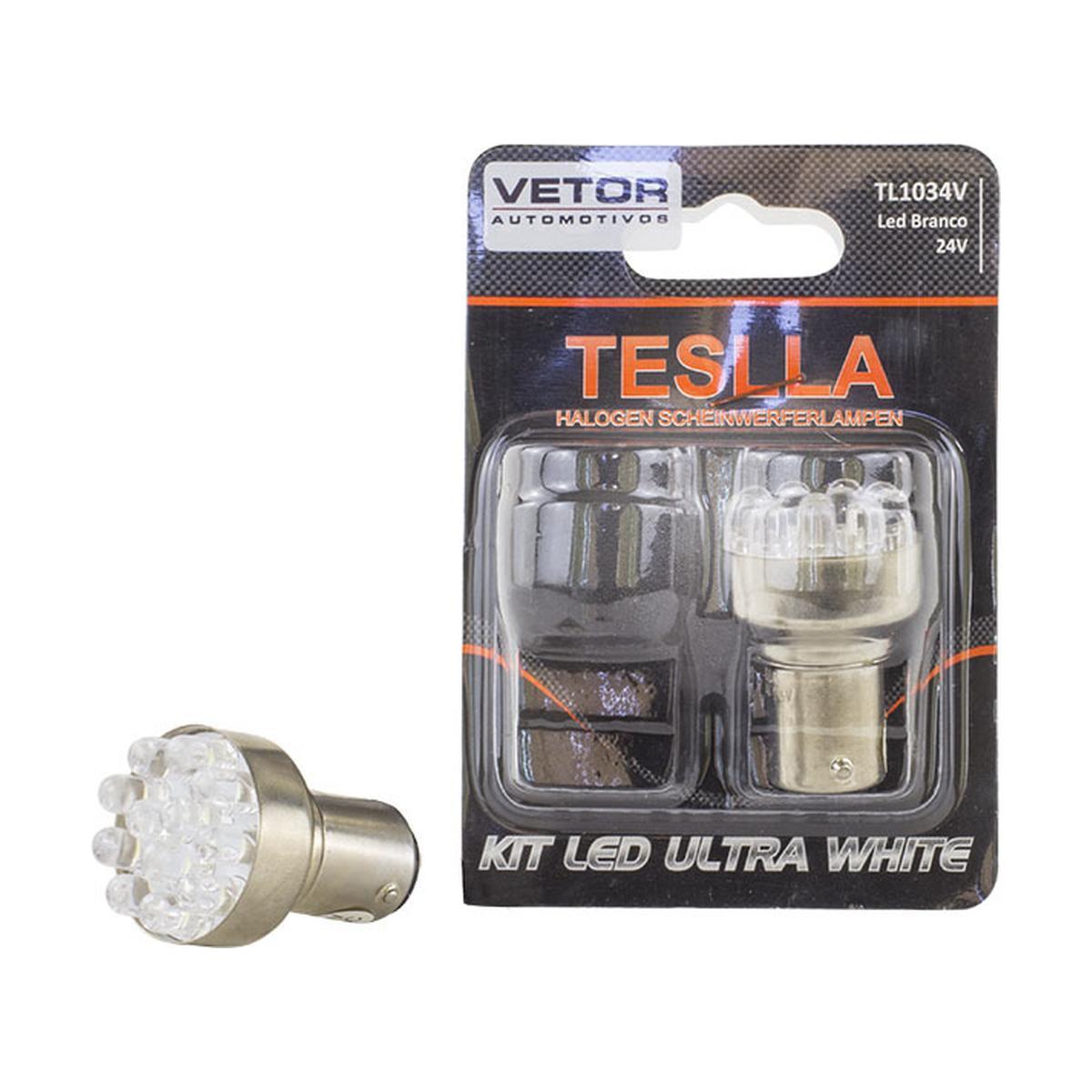 Par Lâmpada LED Ultra Branca Bay15D - Teslla - Tl1034V