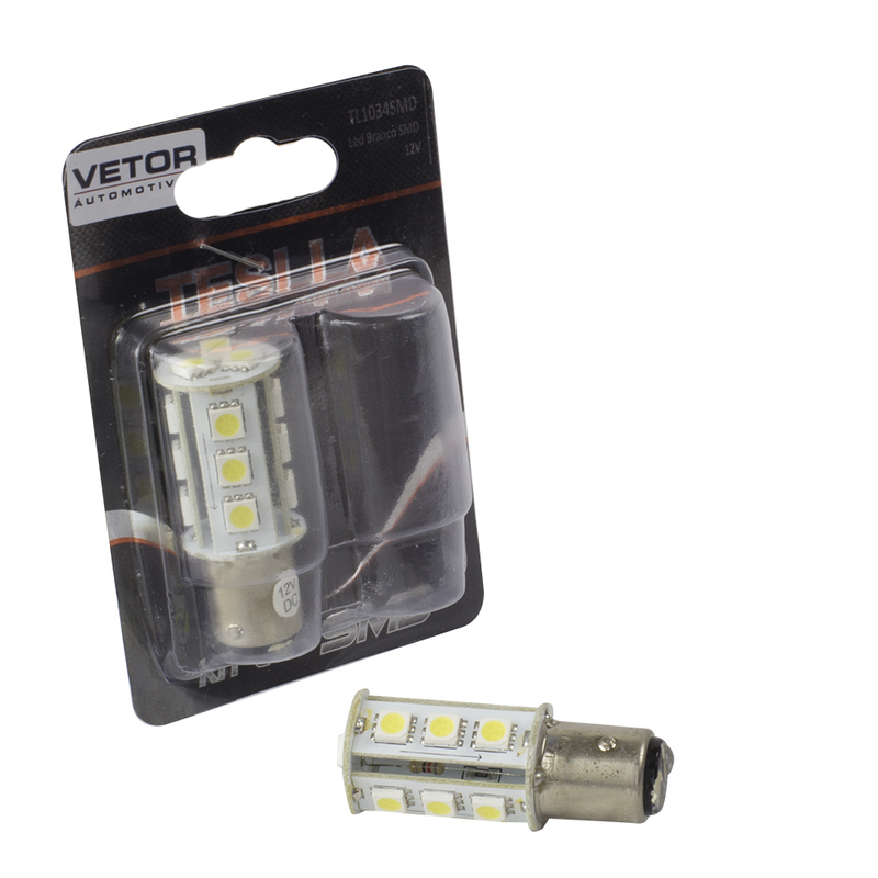 Par Lâmpada Super LED Ultra Branca 12V - Teslla - Tl1034Smd