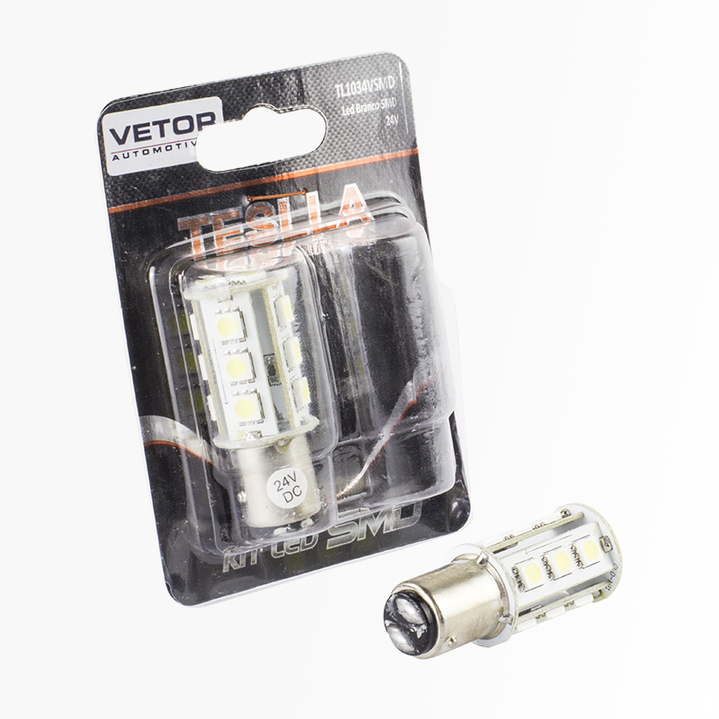 Par Lâmpada Super LED Ultra Branca 24V - Teslla - Tl1034Vsmd