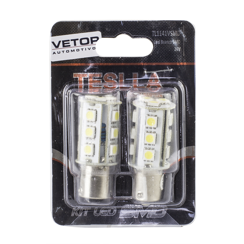 Par Lâmpada Super LED Ultra Branca 24V - Teslla - Tl1141Vsmd