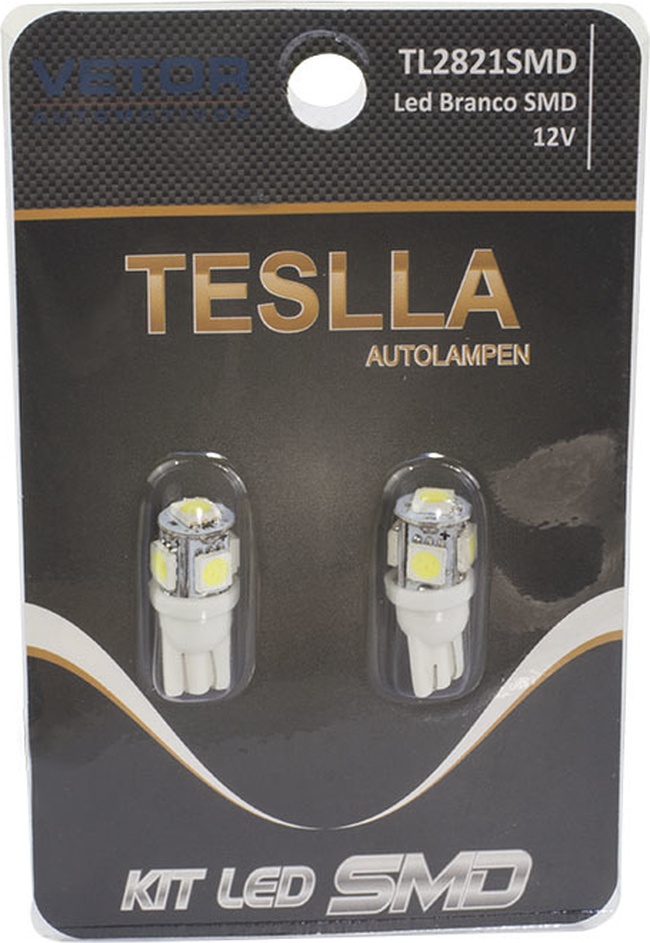 Par Lâmpada Super Farol para Mercedes-Benz C 180 - Teslla - Tl2821Smd