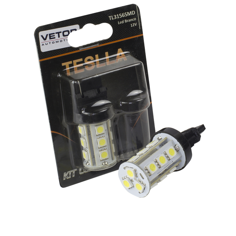 Par Lâmpada Super LED Ultra Branca 12V - Teslla - Tl3156Smd